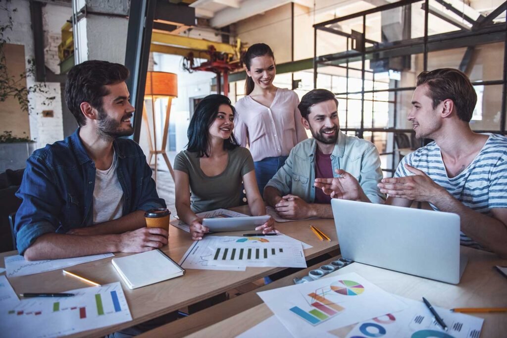 UI/UX development services meeting